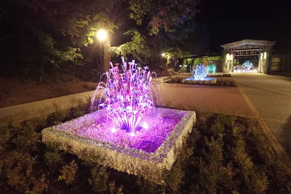 flower glass LED fountain flower glass LED fountain