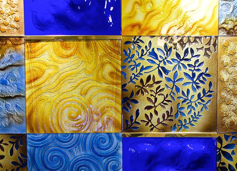 Custom hand-blown glass art installation for public interior custom hand-blown glass art installation