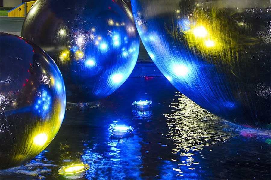 Fountain design with LED lighting Fountain design with LED lighting