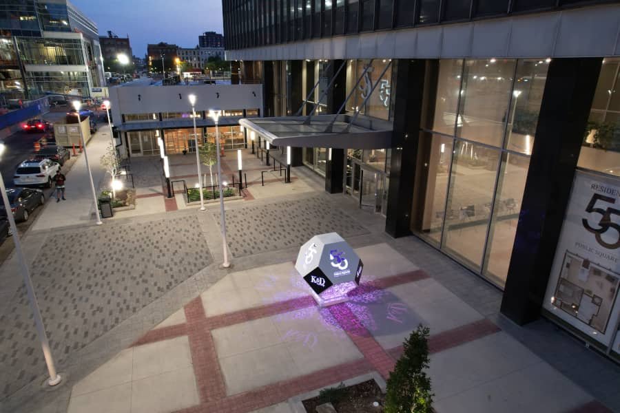 metal sculpture in commercial area custom art sculpture