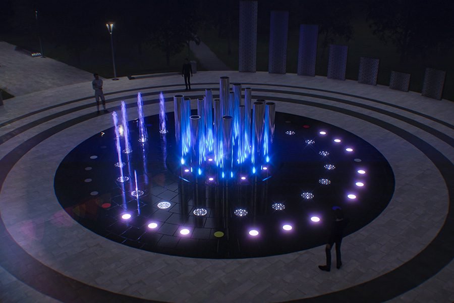 interactive public art installation art installation with light