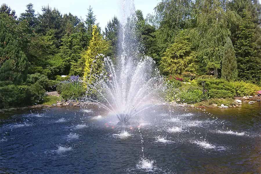 Aeration pond fountain