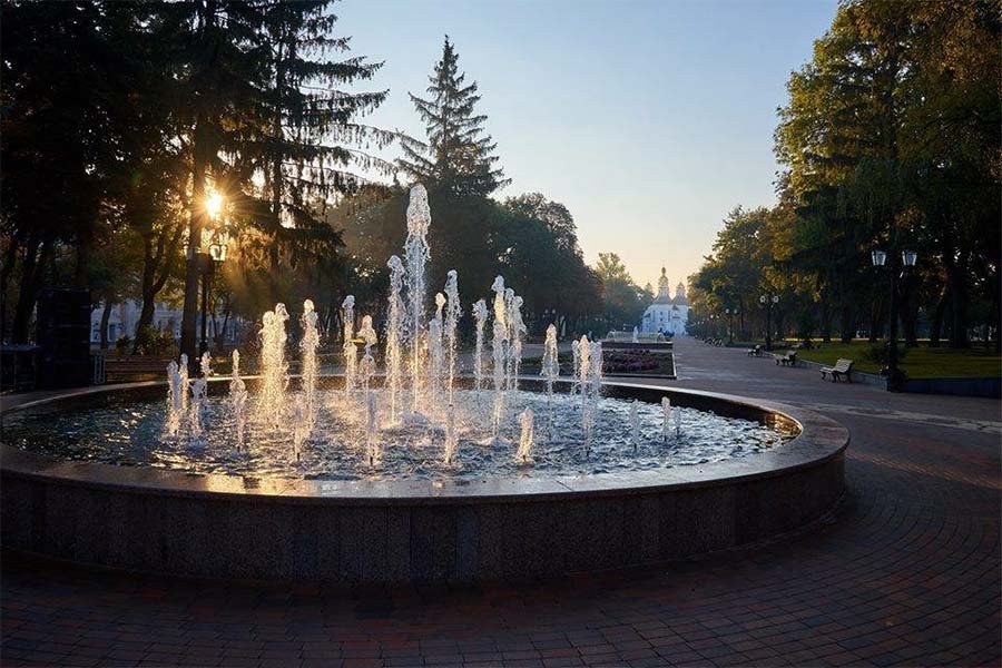 round public fountain