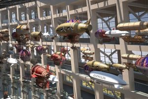 floating fleet kinetic installation for airports
