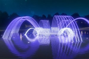 Interactive Fountain Water Flower