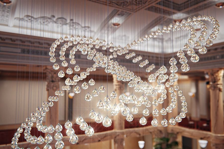 Crystal kinetic art installation