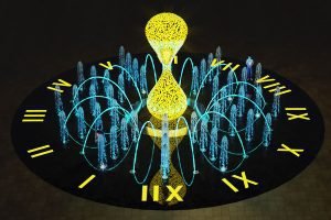 Interactive Fountain Clock