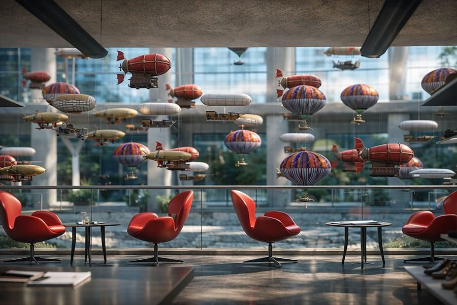 commercial kinetic art installation