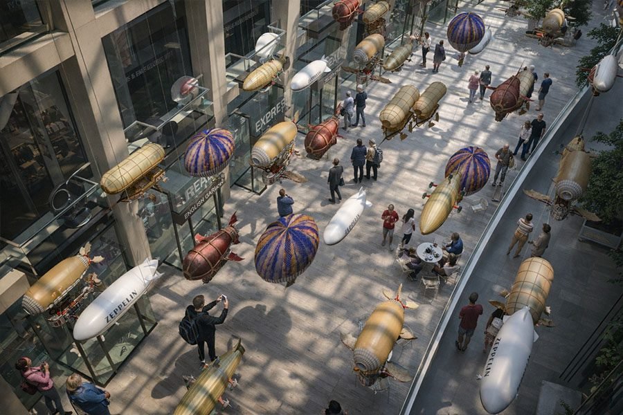 suspended art objects