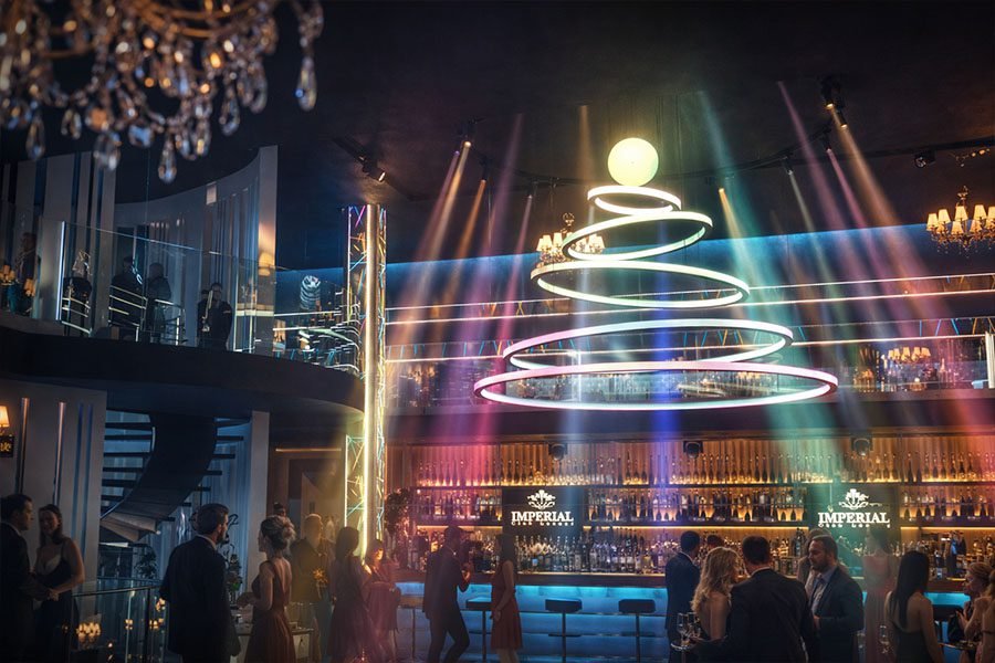 kinetic light installation